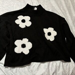 oversized floral sweater